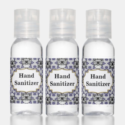 Blue And Gray Gothic Skull Pattern Hand Sanitizer