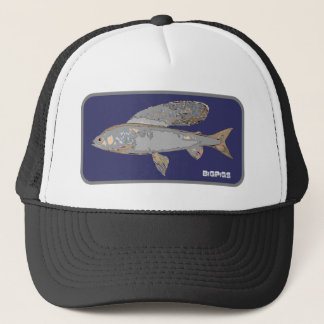 Blue and Gray Grayling Trucker Hat