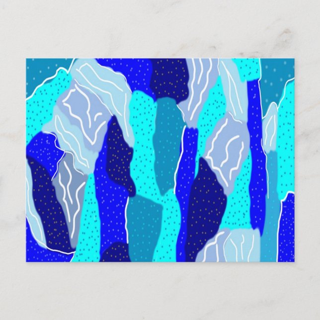Blue and Gray Ice  Postcard (Front)