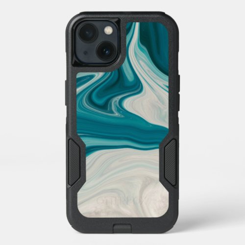 Blue And Gray Marbled iPhone 13 Case