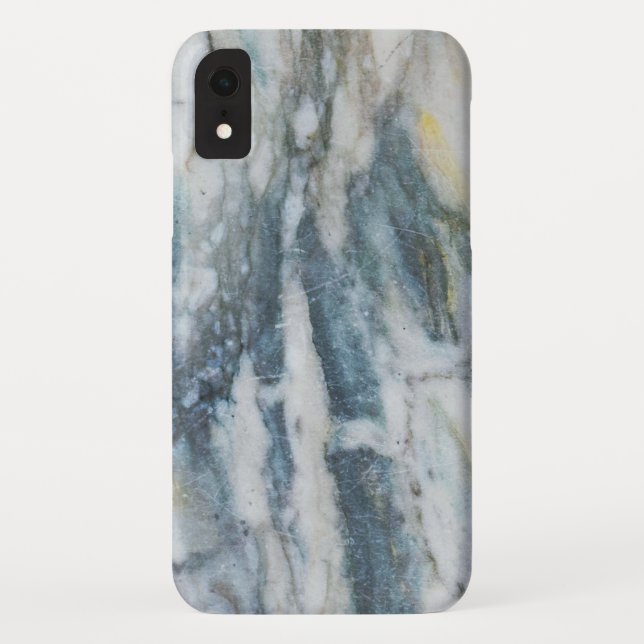 Blue And Gray Marbled Texture Case-Mate iPhone Case (Back)