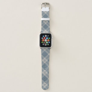 Blue And Gray Plaid  Apple Watch Band