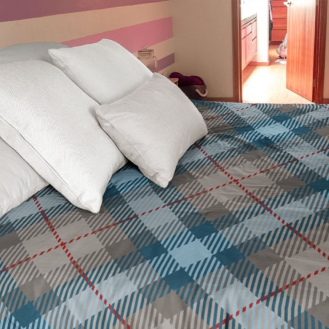 Blue And Gray Plaid  Duvet Cover (Creator Uploaded)