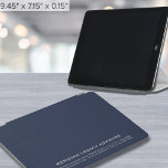 Blue and Gray Simple Typographic iPad Air Cover<br><div class="desc">A simple typographic business template in a modern minimalist style that can easily be updated with your company name and text. Designed with classic typography, you can customize by changing the text using the fields provided. A simple minimalist design for sales, advertising, marketing, and promotion; for your employees, customers, clients,...</div>