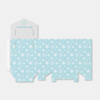 Blue And Gray Snowflake Favor Box by CardinalCreations at Zazzle