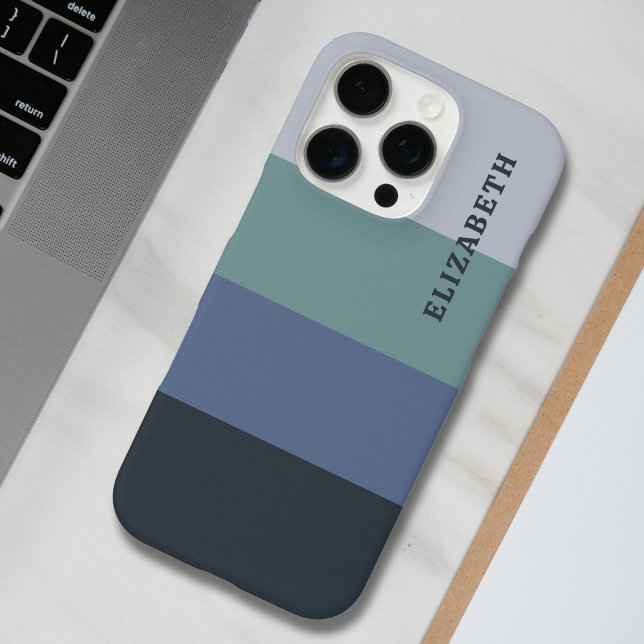 Blue and Gray  Stripes Pattern  Case-Mate iPhone Case (Creator Uploaded)