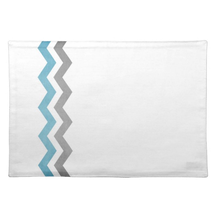 Blue and Gray Zig Zag Pattern Place Mat