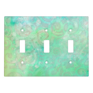 Blue and Green Abstract Art Light Switch Cover