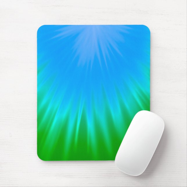 Blue and Green Abstract Mouse Pad (With Mouse)