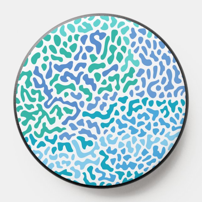 Blue and Green Abstract Shapes PopSocket (Popsocket)