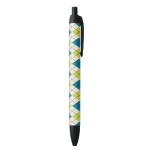Blue And Green Argyle Pen