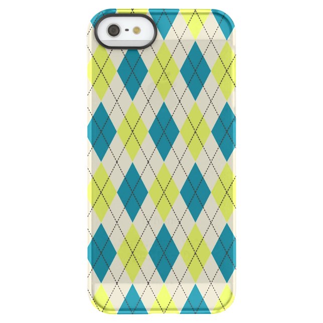 Blue And Green Argyle Uncommon iPhone Case (Back)