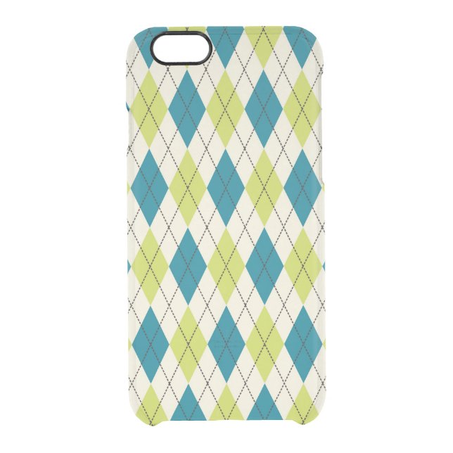 Blue And Green Argyle Uncommon iPhone Case (Back)