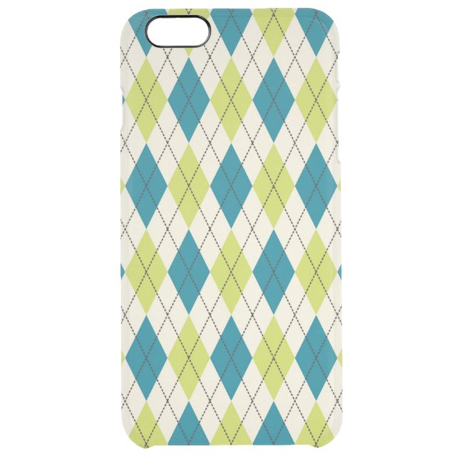 Blue And Green Argyle Uncommon iPhone Case (Back)
