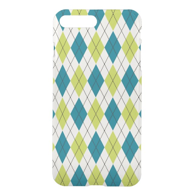 Blue And Green Argyle Uncommon iPhone Case (Back)