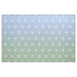 Blue and Green Asanoha (large scale) Fabric