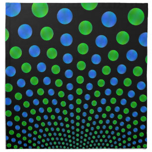 Blue and Green Balls on a Black Napkins
