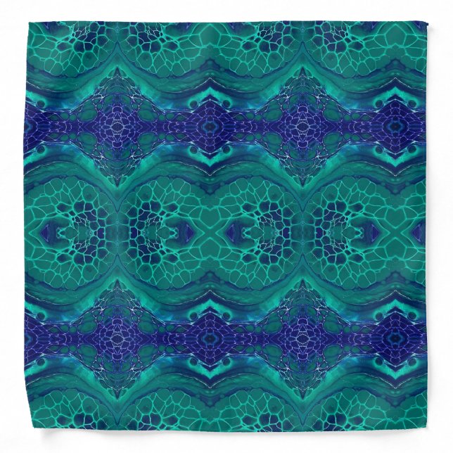 Blue and Green Bandana  (Front)