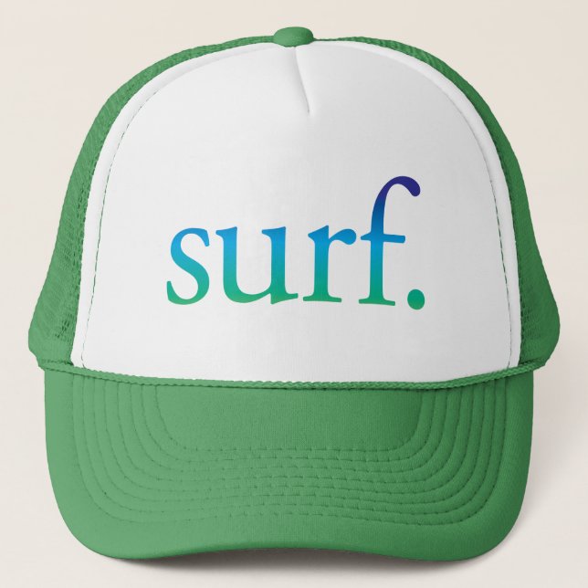 Blue and Green Beach Surf Tropical California Hat (Front)