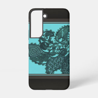 Blue And Green Bohemian Paisley Samsung Galaxy S22 Case