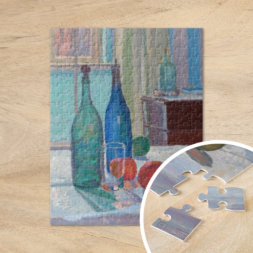 Blue and Green Bottles and Oranges  Spencer Gore Jigsaw Puzzle