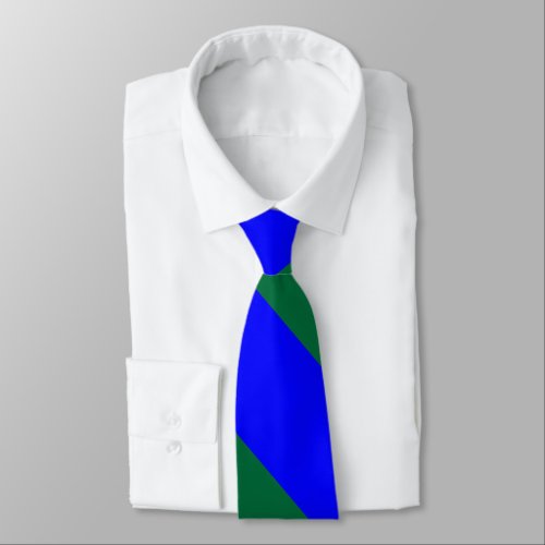 Blue and Green Broad University Stripe Tie
