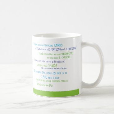 Blue and Green Burrowing Owl Decor Coffee Mug Blue and Green Burrowing Owl Decor Coffee Mug