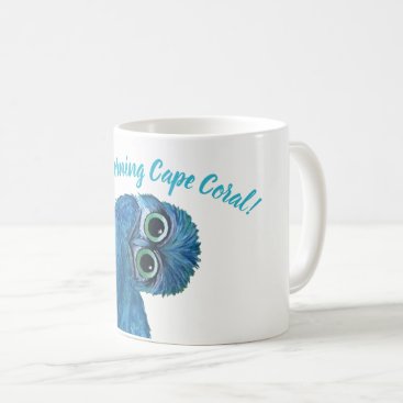 Blue and Green Burrowing Owl Decor Coffee Mug Blue and Green Burrowing Owl Decor Coffee Mug