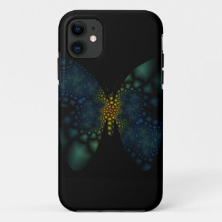 blue and green butterfly iPhone 11 case
