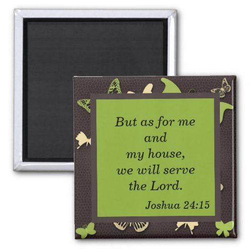Blue and Green Butterfly Scripture Verse Magnet