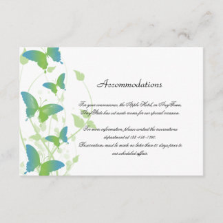Blue and Green Butterfly Vine Wedding Insert