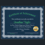 Blue and Green Certificate of Achievement<br><div class="desc">This is a certificate of achievement.  Generally,  for a church,  but can be used for other things also.</div>