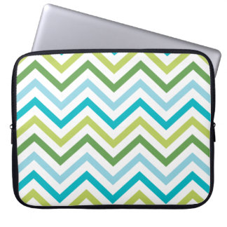 Blue and Green Chevron   |   Laptop Sleeves