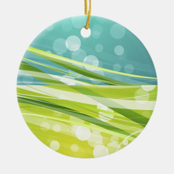 Blue and Green Christmas Tree Ornaments