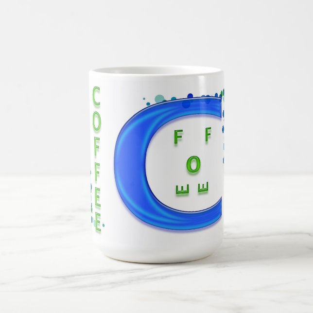 Blue and Green Coffee Mug (Center)