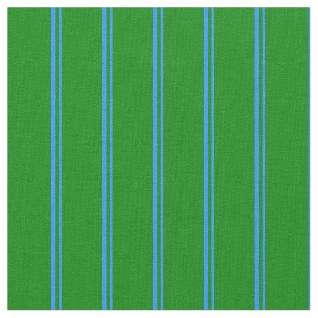 Blue and Green Colored Striped Pattern Fabric (Close Up)