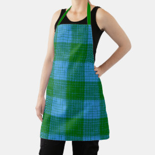 Blue and Green Crosshatch Checkered Design Apron