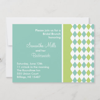 Blue and Green Diamond Invitation