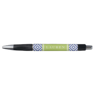 Blue and Green Diamonds Pattern Pen