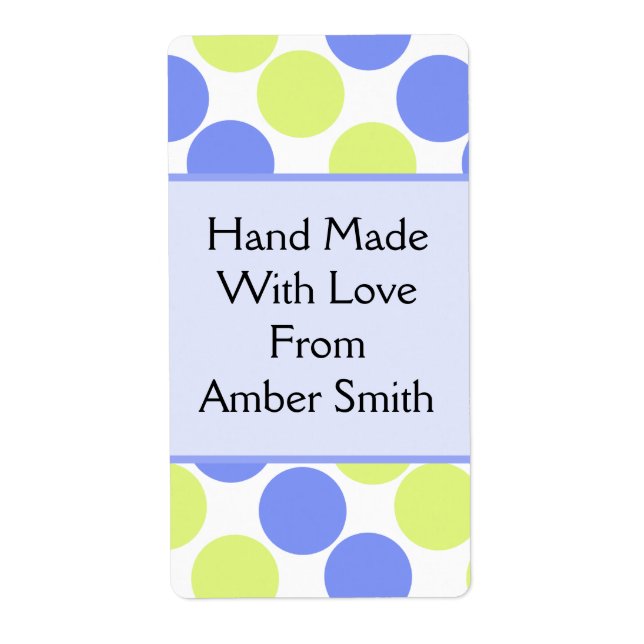 Blue And Green Dots Label (Front)