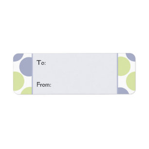 Blue And Green Dots Label