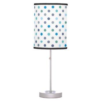 Blue And Green Dots Table Lamp by ImGEEE at Zazzle