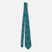 Blue and Green Dragon Pattern Neck Tie | Zazzle