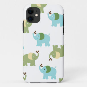 Blue and Green Elephants iPhone 5 Case