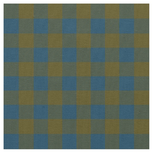 Blue and Green | Fall Colors | Buffalo Plaid Fabric (Close Up)