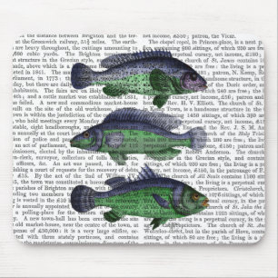 Blue and Green Fish Trio Mouse Pad