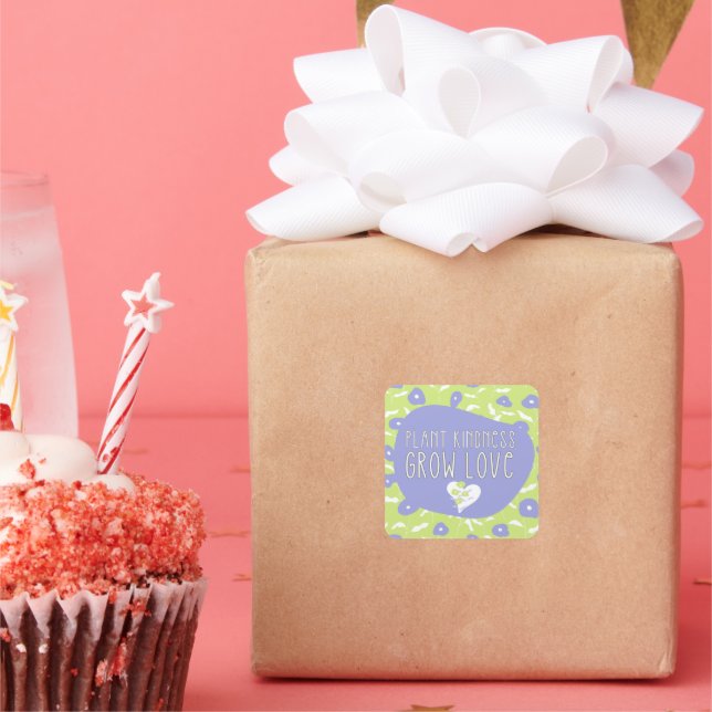 Blue and Green Floral Kindness Stickers (Party)