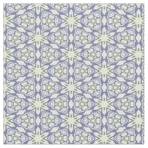 Blue and Green Floral Pattern Fabric