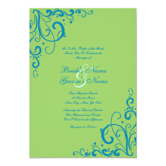 Blue Green Wedding Invitations 9