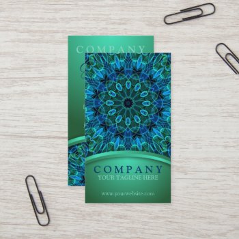 Blue And Green Gems Business Card by WavingFlames at Zazzle
